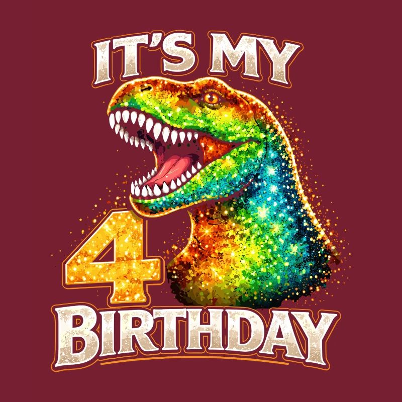 C’est mon 4e anniversaire Dino Geburtstag