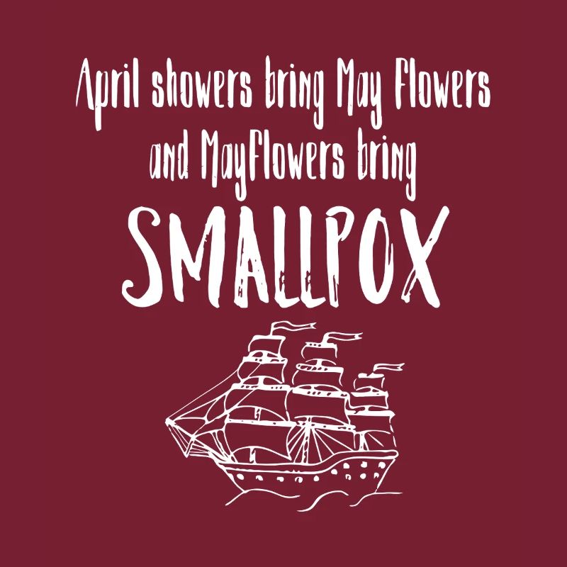 Mayflower Pocken-Satirisches Schiffsabschlag