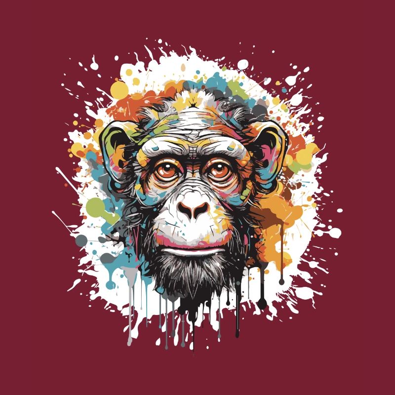 Affe Pop Art Kopf