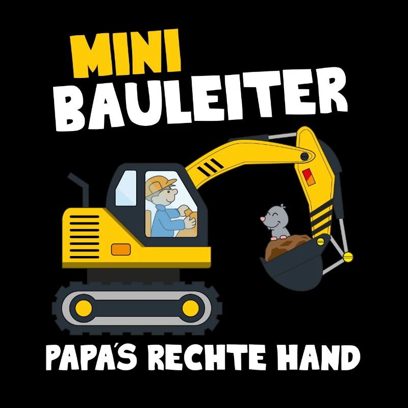 Bauleiter Sohn kleiner Handwerker Bagger Jungen