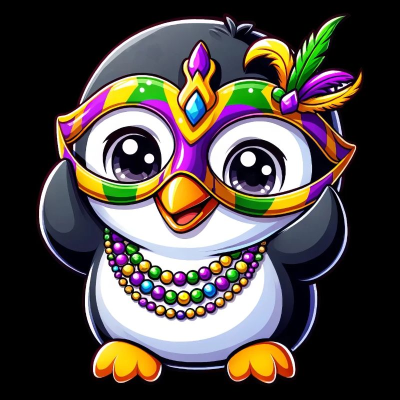Mardi Gras Penguin Party