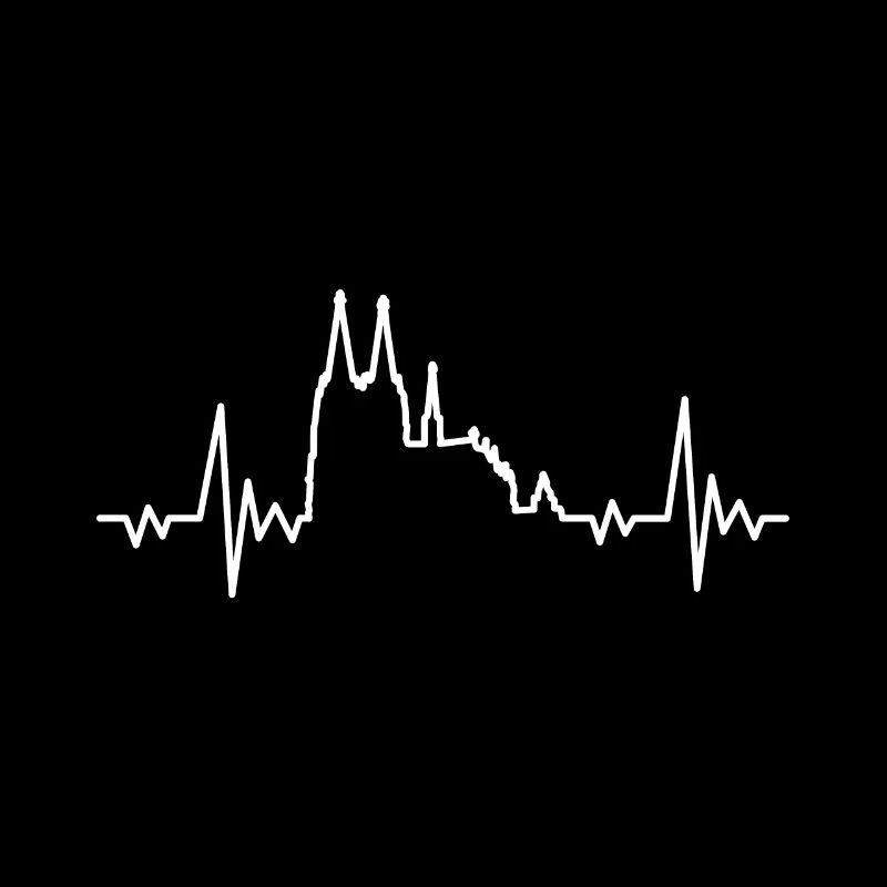 Cologne heartbeat skyline Cologne cathedral pulse gift