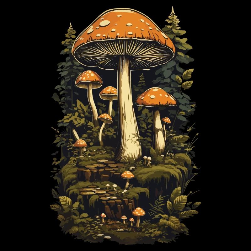 Retro mushroom magic for collectors & lovers