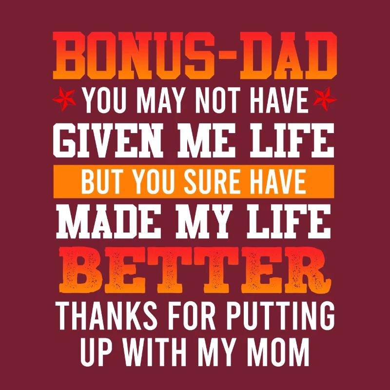 Danke Bonus-dad Stiefvater Dankbarkeit Patchwork