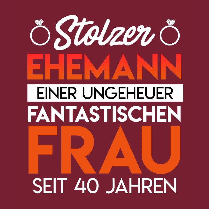 Ehemann 40. Hochzeitstag Rubinhochzeit