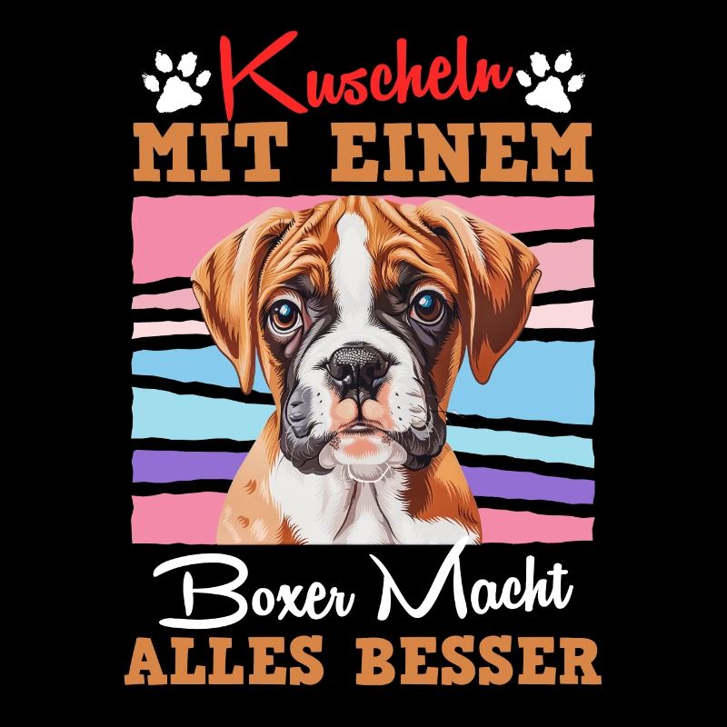 German Boxer CUDDLING WITH BOXER MAKES YOU BETTER