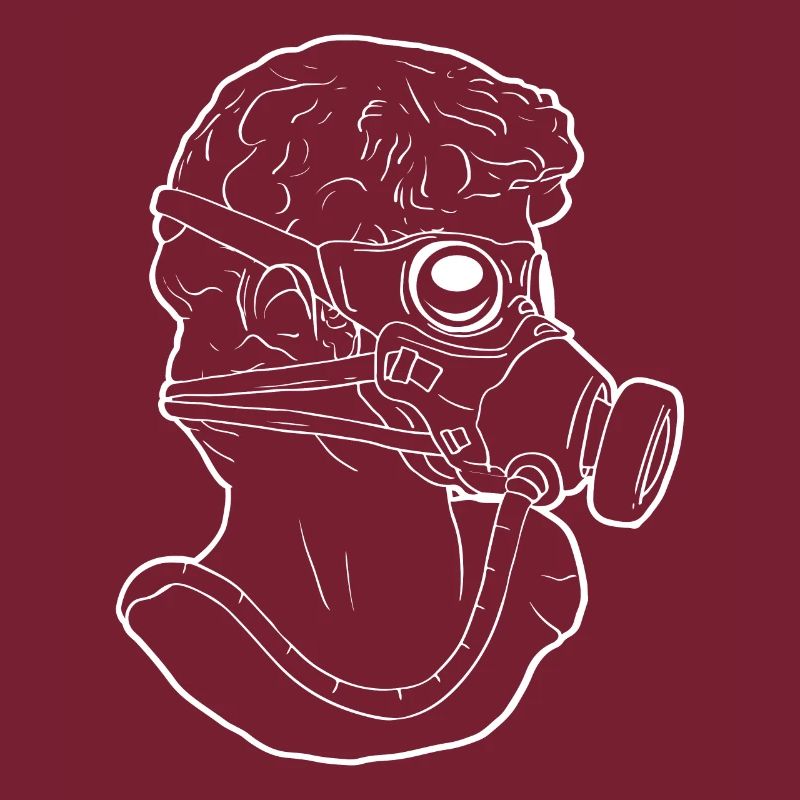 Zombiecore Ästhetische David Kopf Statue Maske