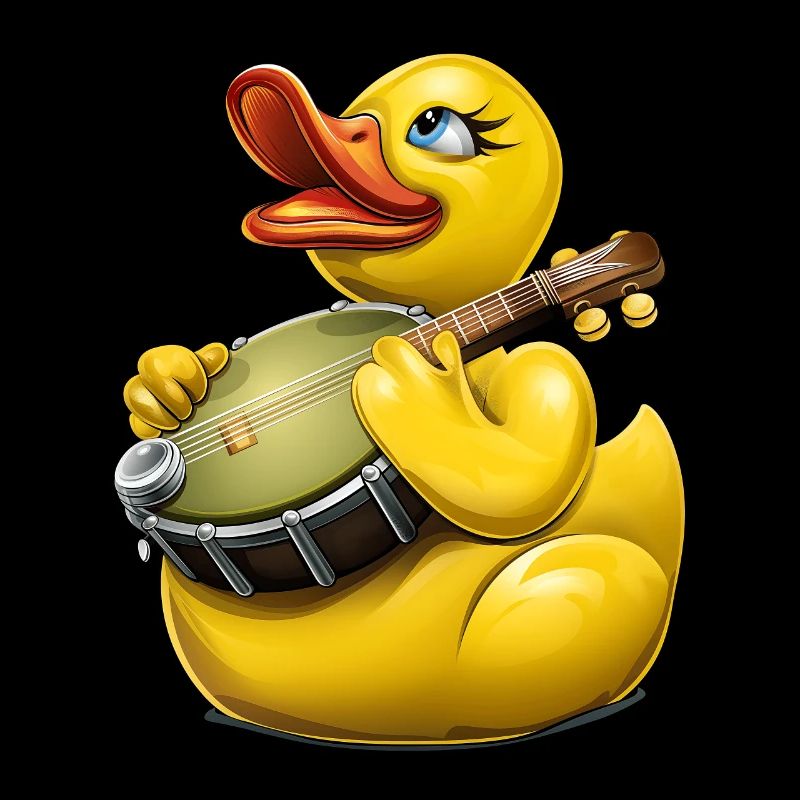 Rubber Duck Ducky Bluegrass Banjo Player