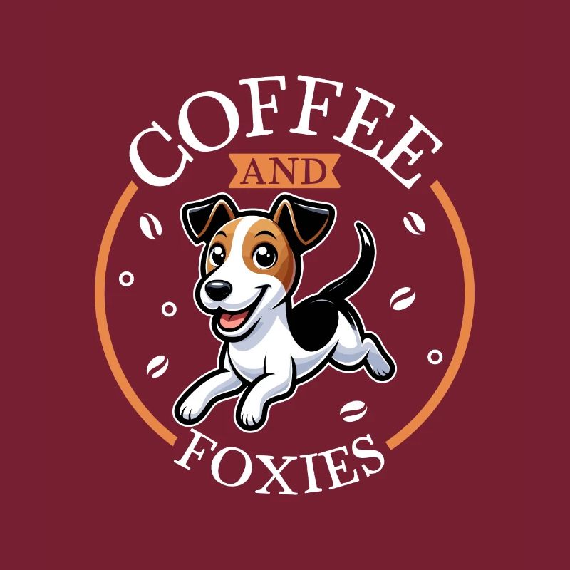 Coffee and smooth-haired fox terrier