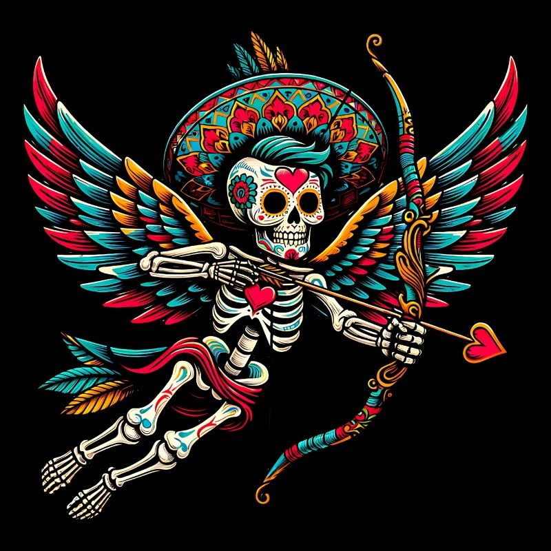 La flèche de Cupidon rassemble les cœurs