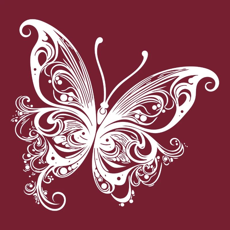 Dessin papillon de style lignes et points