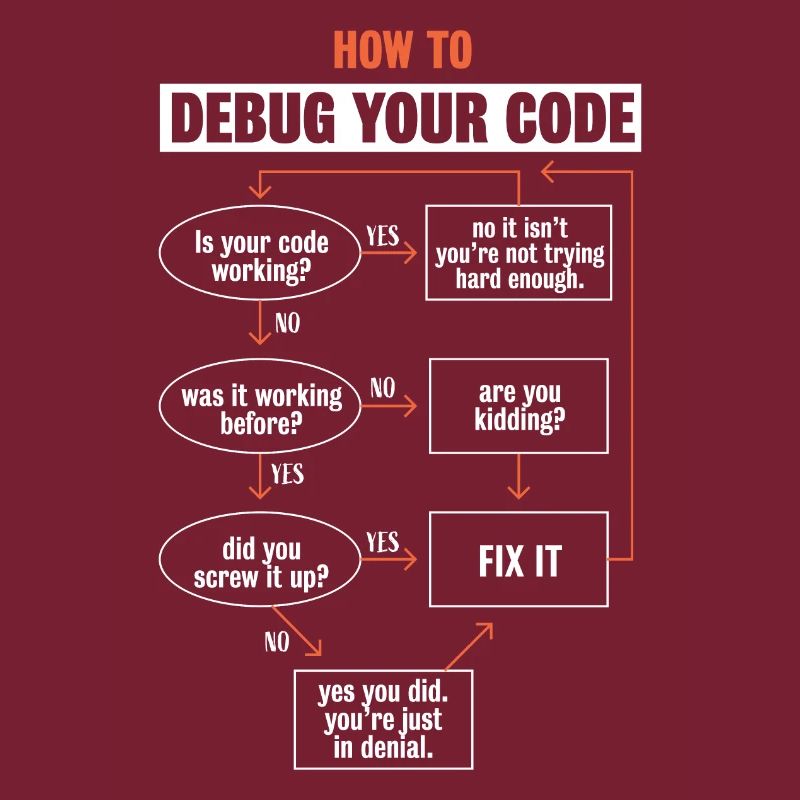 "So debuggen Sie Ihren Code" Funny Programmer Coding