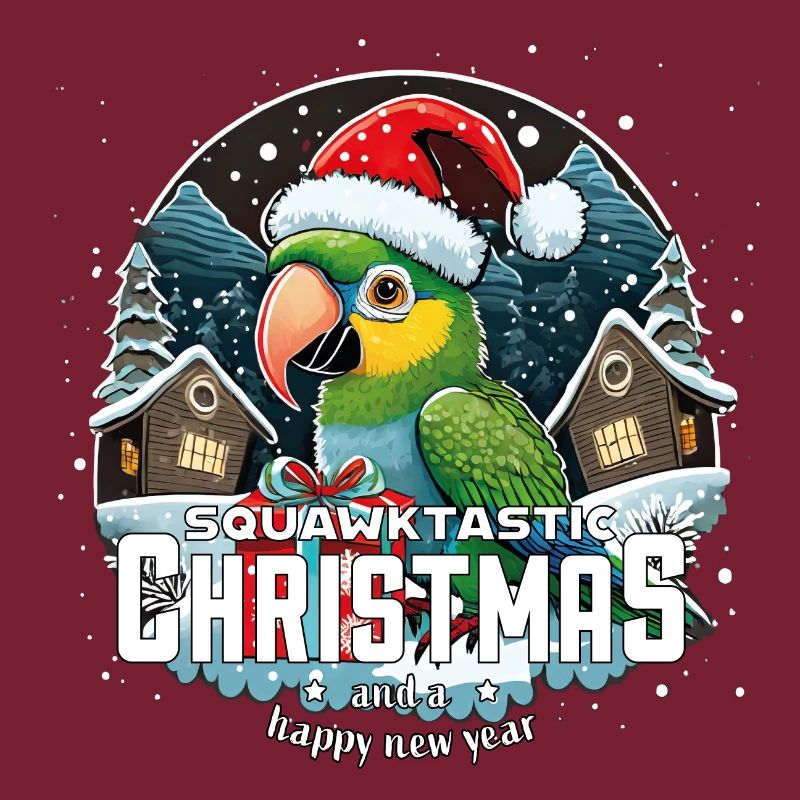 Perroquet de Noël - squawktastic Noël