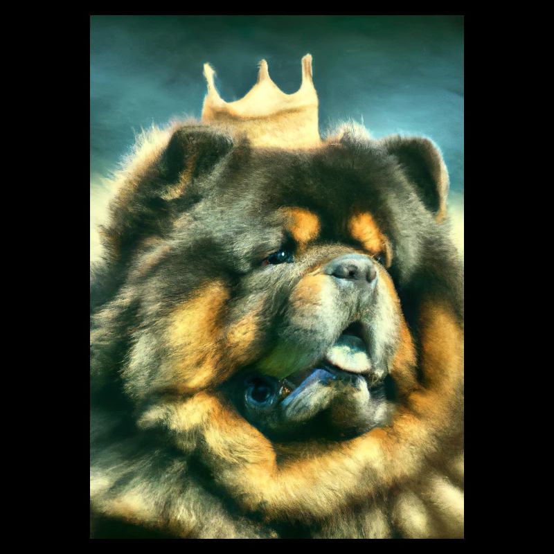 Chow Chow mit Krone