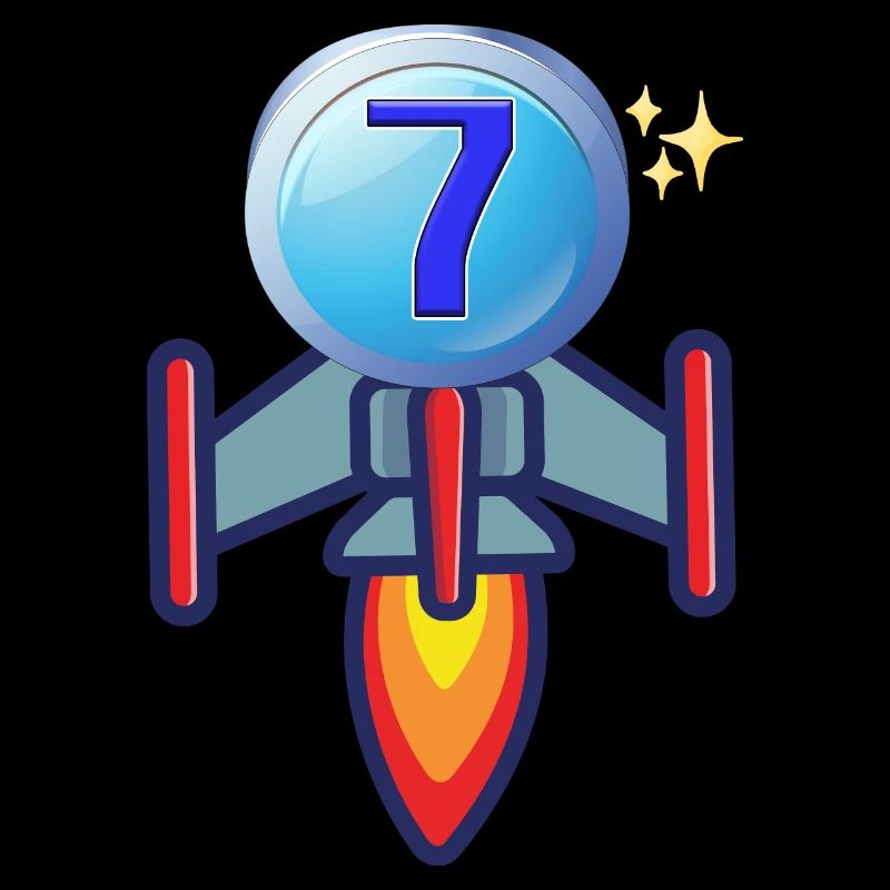 Birthday 7 years Drawing Rocket