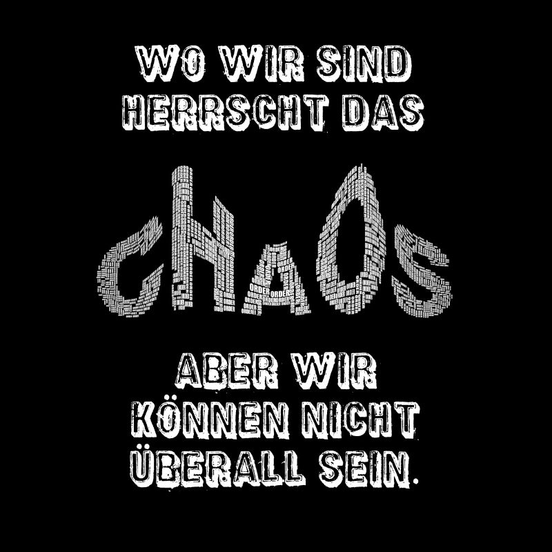 Chaos Zitat mit Handgeschriebenem Design