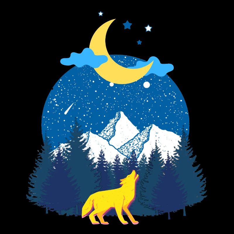 Winterträume! Der Wolf und der Mond