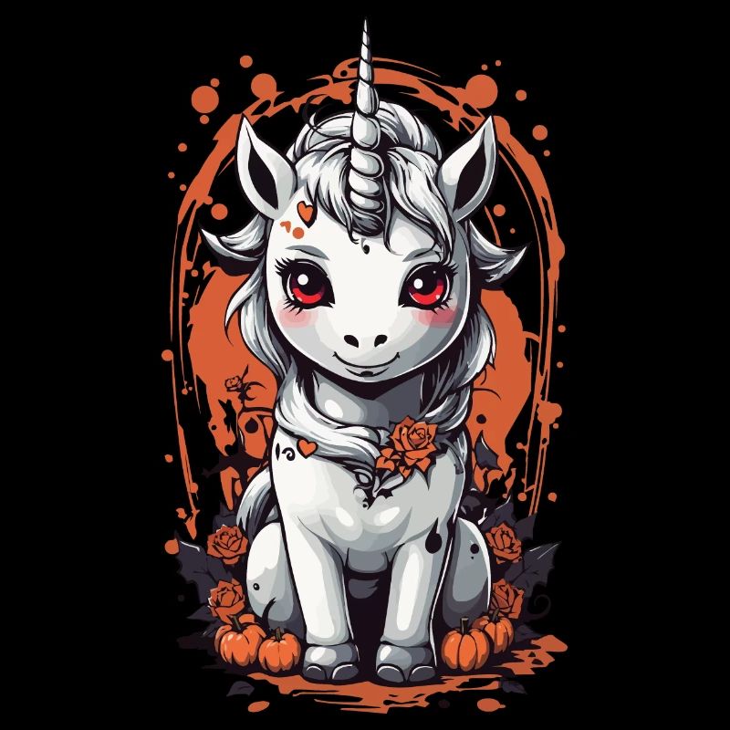 Licorne vampire fantomatique - Halloween Design