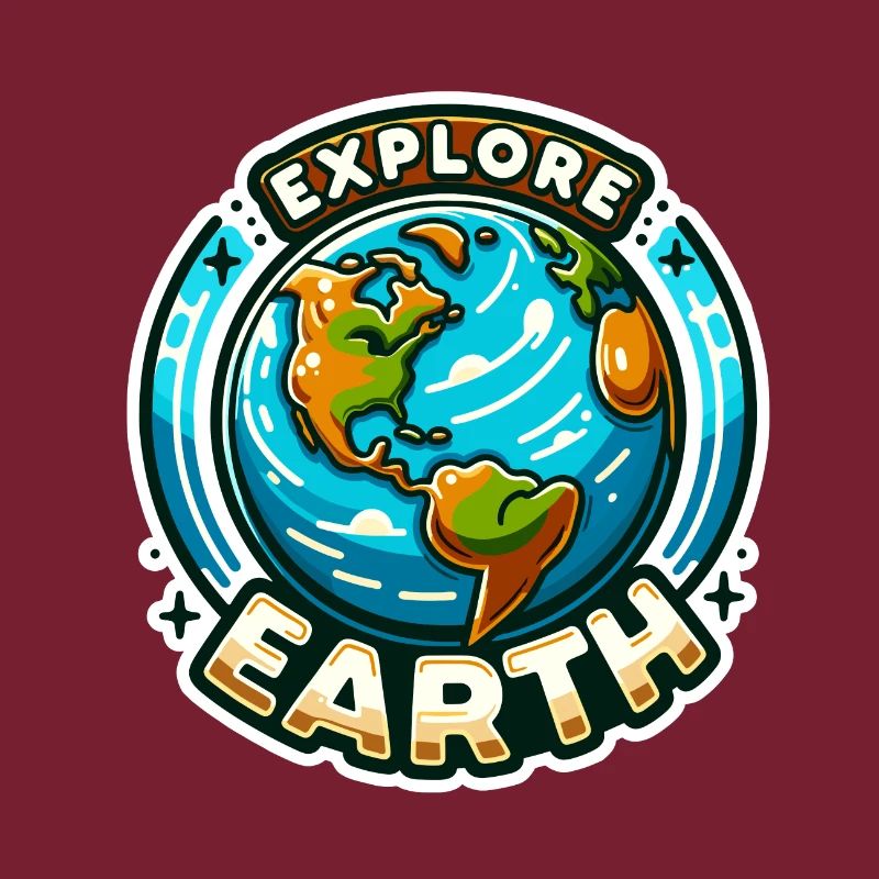 Explore Earth - Erde Illustration