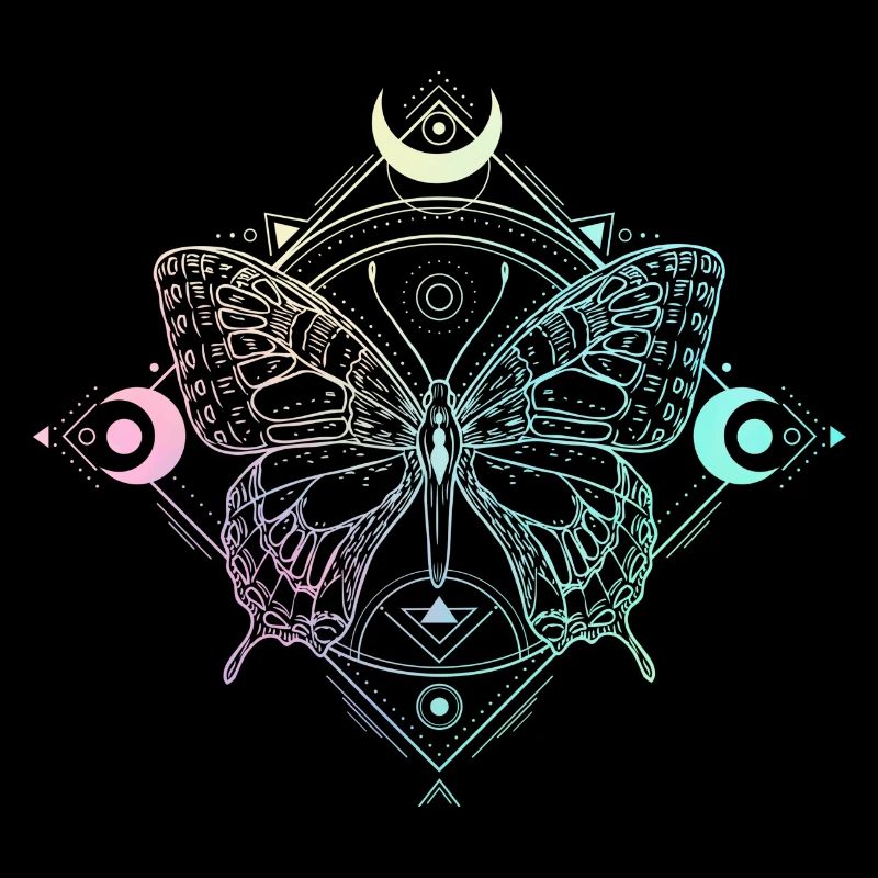 Pastel Goth Lune Goth papillon lune gothique