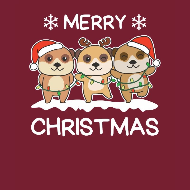 Frohe Weihnachten Erdmännchen Heiligabend