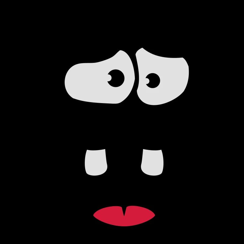 Insecure Anxious Comic Cartoon Face