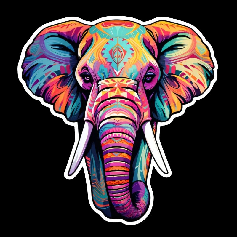 Elefant psychedelisch