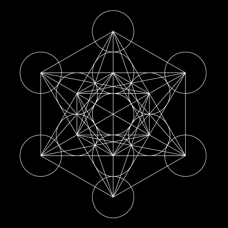 Le cube de Metatron blanc