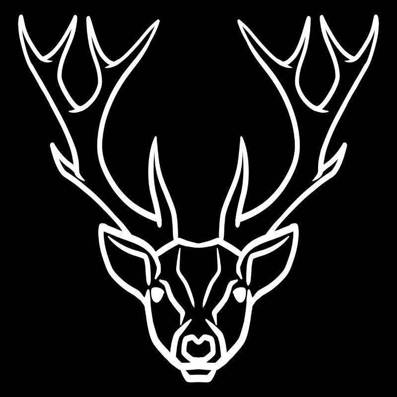 Symbole de tête de cerf blanc