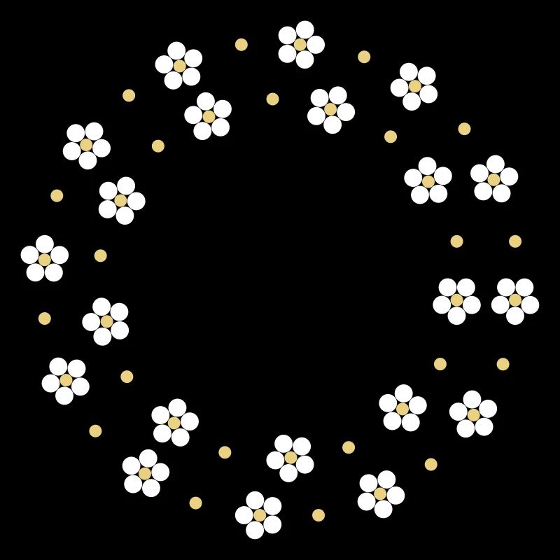 Gänseblümchen Blumen Dekor Daisy Kreis Rahmen