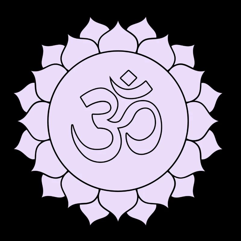 ohm signe lilas lumière violette