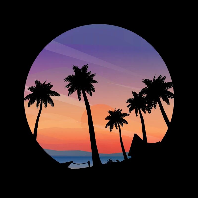 Soleil du soir sur la plage
