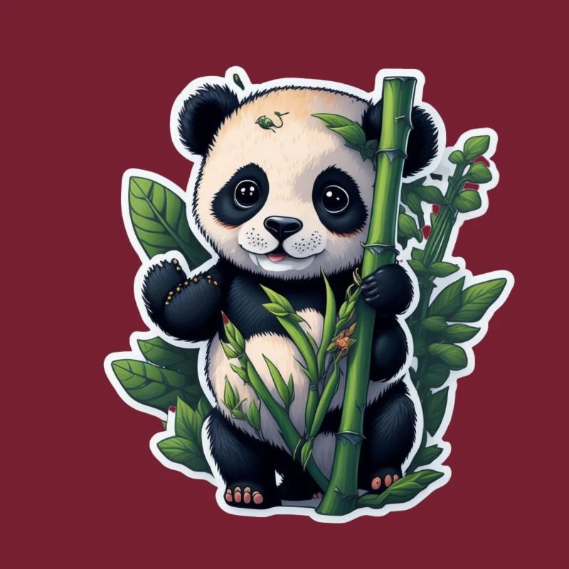Cute Panda with Bamboo