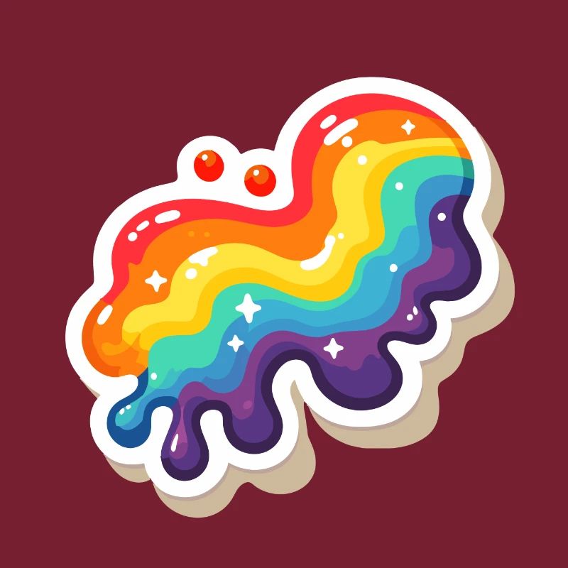 Rainbow Pouring Paint