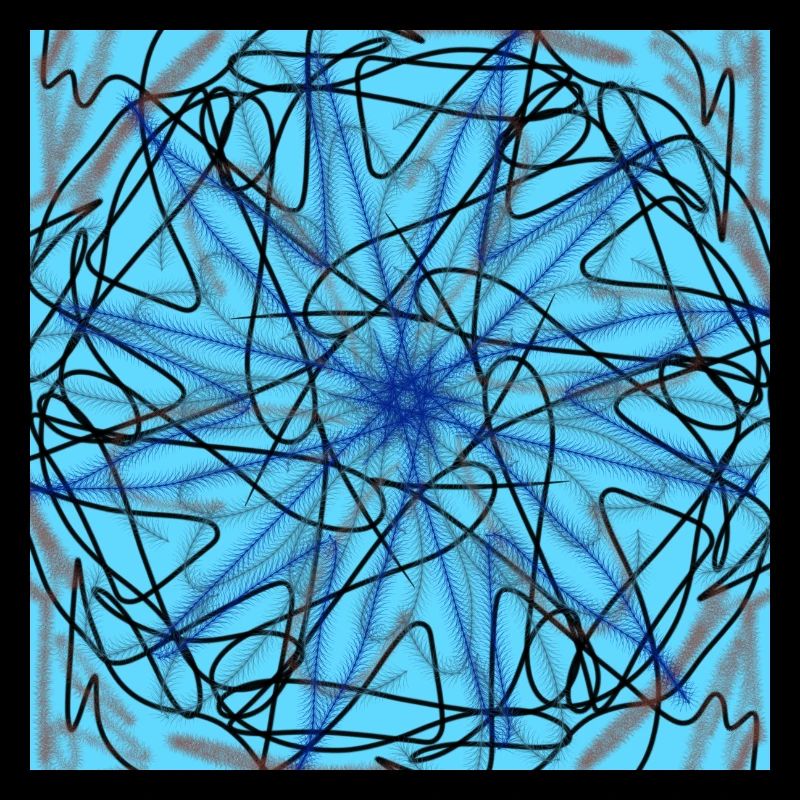 abstrakter blauer Stern