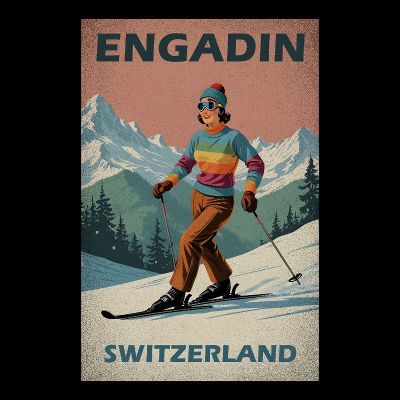 Engadin Skiing Alps