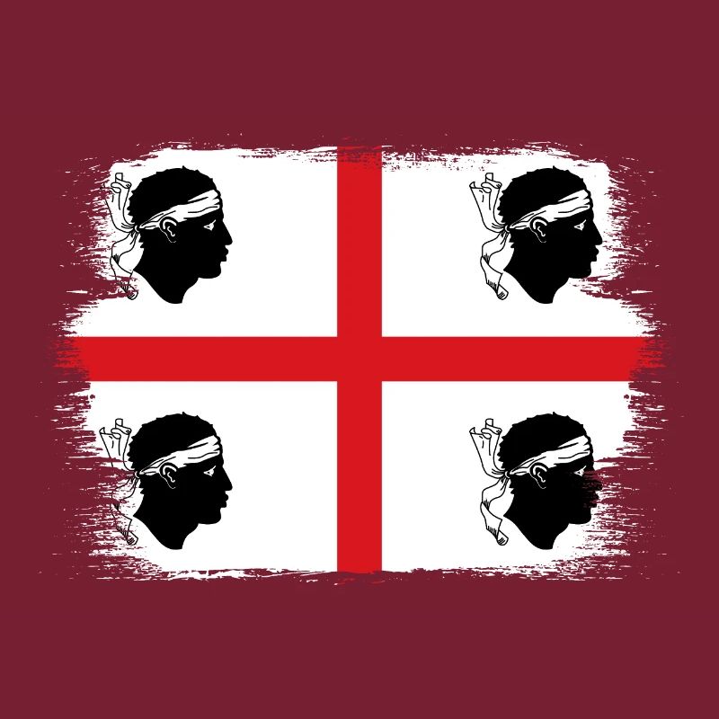 Drapeau de la Sardaigne Drapeau sarde Drapeau de la Sardaigne