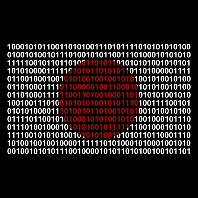 Japan Flagge Zahlen Binärcode Byte Bit Code