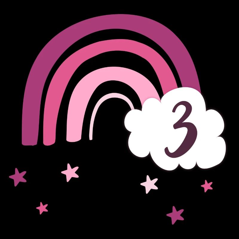 Dritter Geburtstag Regenbogen