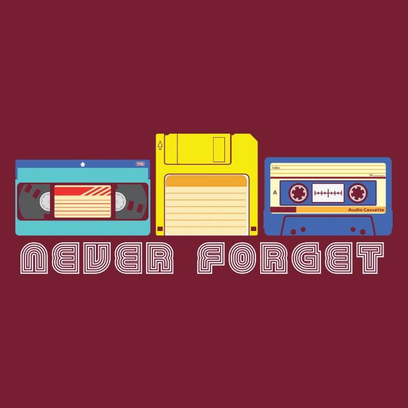 Cassette Floppy VHS Retro Childhood Memory