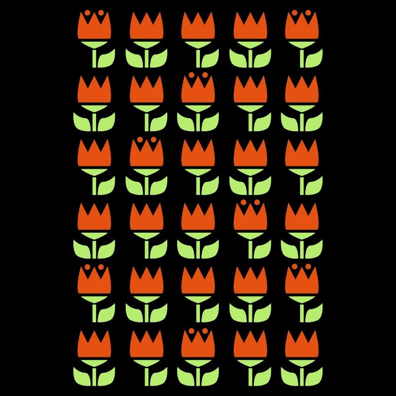 Little Tulips Stencil Pattern