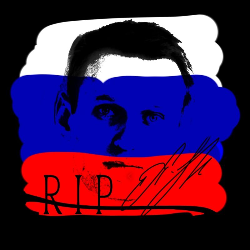 Navalny,héros, Russie, déchirure, drapeau