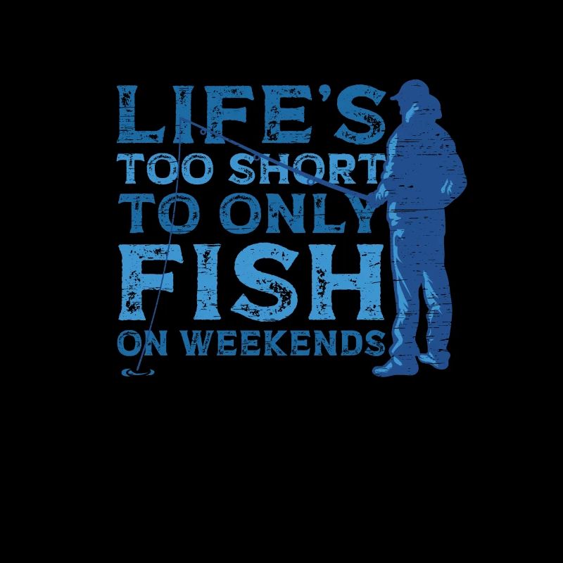 Les courts week-ends de poisson de la vie Pêcheur de canne