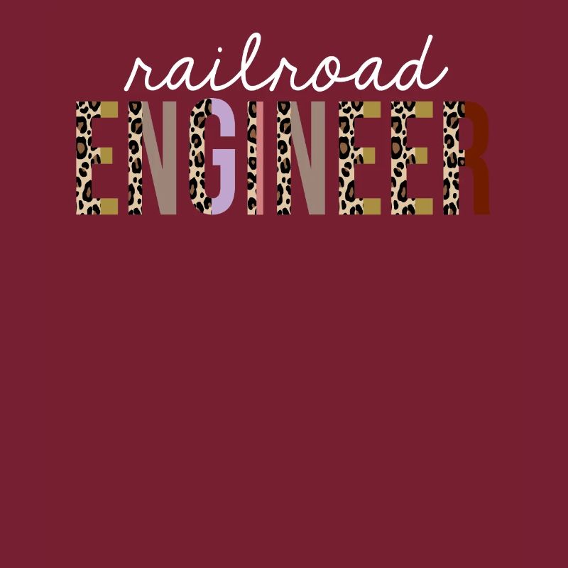 Railroad Engineer Leopard Print Funny Gift