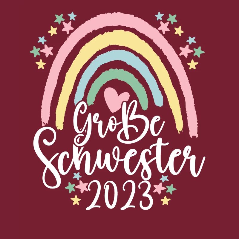 Große Schwester 2023 Boho Style Regenbogen Mädchen