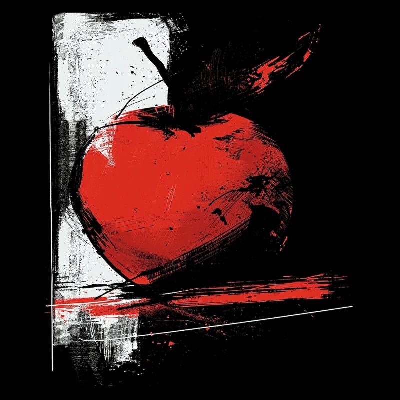 Apple Drawing Art Fruit Graphic Motif Apple