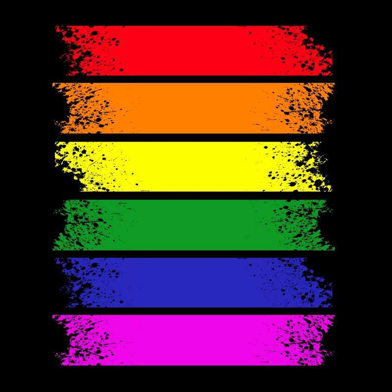 Rainbow stripes across