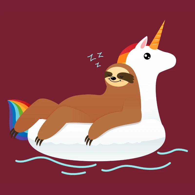 Faultier Einhorn Pool Float