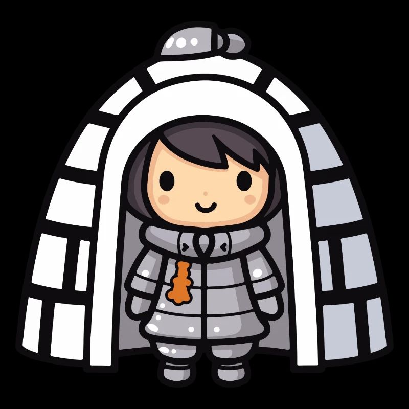 Bande dessinée d’hiver Eskimo Igloo