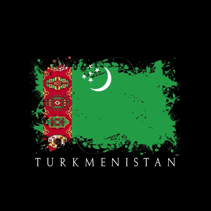 Turkménistan asie centrale drapeau drapeau pays